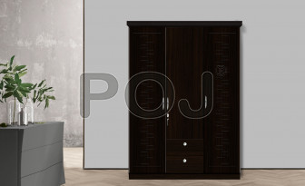 Lily 3 Door Wardrobe With beautiful 2D Pattern Design